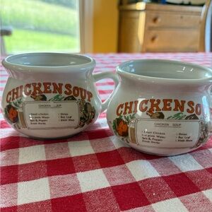 Vintage Chicken Soup Recipe Mugs